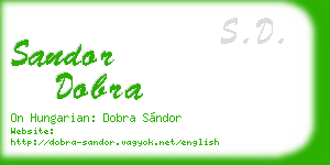 sandor dobra business card