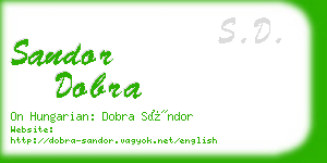 sandor dobra business card